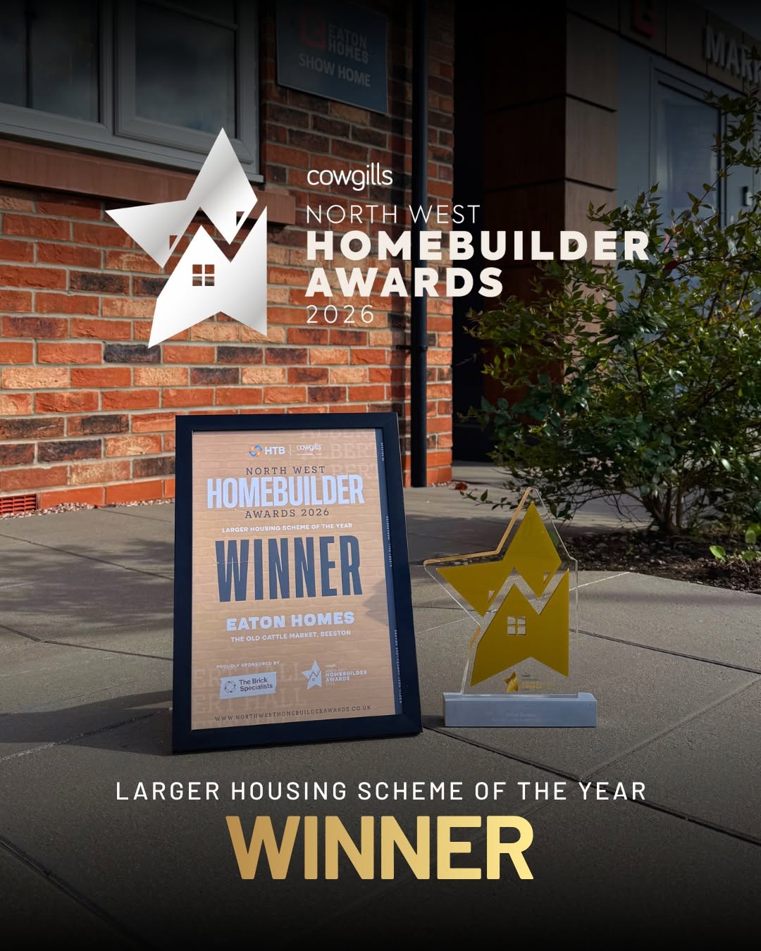 Eaton Homes named Larger Housing Scheme of the Year at 2026 Cowgills North West Homebuilder Awards